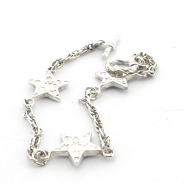 Ασημί βραχιόλι με διάφορα charms