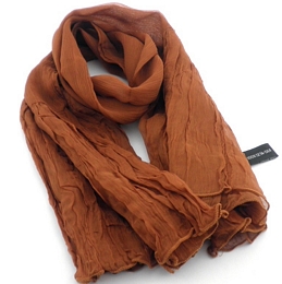 Silk Indian scarf with frou-frou