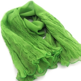 Μεταξωτό Ινδικό φουλάρι με φρου-φρου