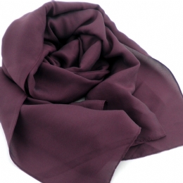 Purple plain colour wide Italian scarf