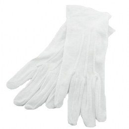 White cotton gloves