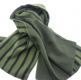 Double Italian casual scarf with stripes