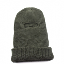 Μονόχρωμη πλεκτή κουκούλα - balaclava