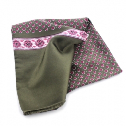 Classic Italian narrow scarf with small rhombus 