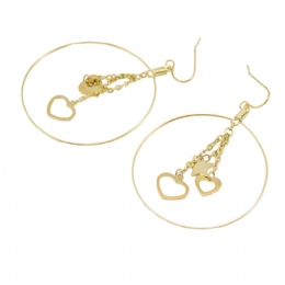 Σκουλαρίκια κρίκοι με καρδιές και αστέρια