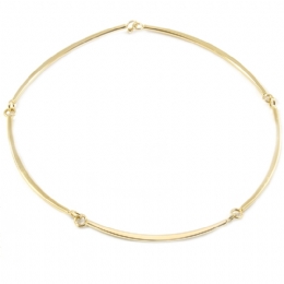 Basic gold choker necklace