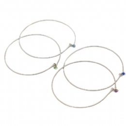 4 Χ βραχιόλια σπιράλ με πολύχρωμα στρας