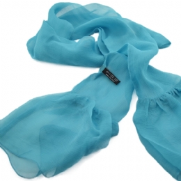 Στενό μεταξωτό μονόχρωμο Ιταλικό φουλάρι