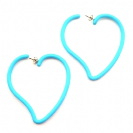 Large heart earrings