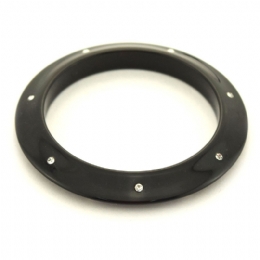 Μαύρο βραχιόλι με λευκά στρας