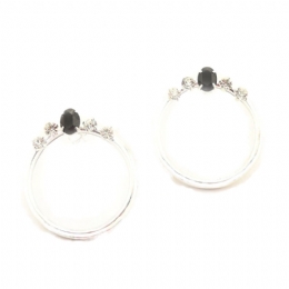 Απλοί κρίκοι σκουλαρίκια με στρας