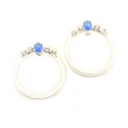 Απλοί κρίκοι σκουλαρίκια με στρας