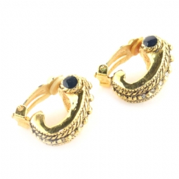 Clips σκαλιστά σκουλαρίκια με στρας και σμάλτο