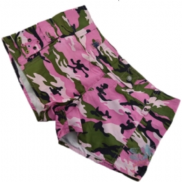 Ροζ με χακί Military σορτς