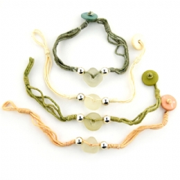 4 x βραχιόλια με γυάλινες χάντρες