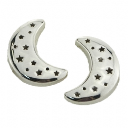 Κλιπ σκουλαρίκια φεγγάρια με διάτρητα αστέρια