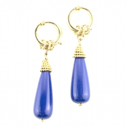 Κρεμαστά κλιπ σκουλαρίκια με μεγάλες οβάλ χάντες