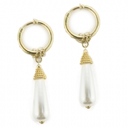 Κρεμαστά κλιπ σκουλαρίκια με μεγάλες οβάλ χάντες