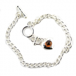 Βραχιόλι αλυσίδα με κρεμαστή καρδιά