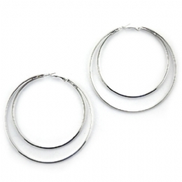 Μεγάλοι διπλοί κρίκοι σκουλαρίκια 