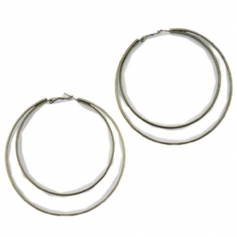 Μεγάλοι διπλοί κρίκοι σκουλαρίκια 