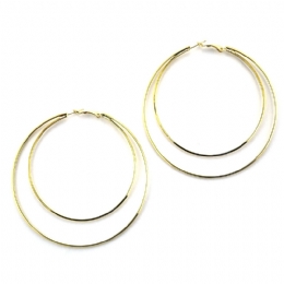 Μεγάλοι διπλοί κρίκοι σκουλαρίκια 