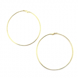 Huge gold simple hoop earrings