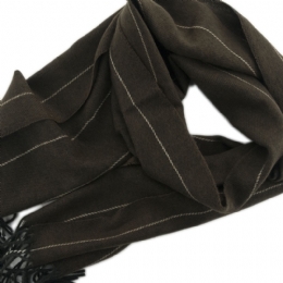 Ανδρικό Ιταλικό κασκόλ με λευκές ρίγες