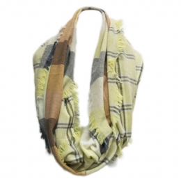 Μακρύς Ιταλικός λαιμός - snood με δύο καρό σχέδια από μαλλί και κασμίρ