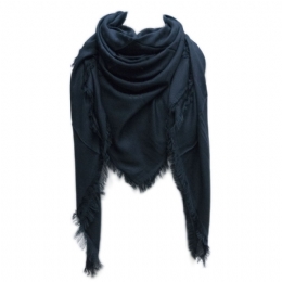 Μεγάλη τετράγωνη μπλε Ιταλική μαντήλα με πουά ύφανση