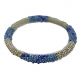 Σταθερό βραχιόλι από σύρμα και τιρκουάζ χάντρες