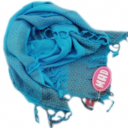 Ινδικό unisex MAD τετράγωνο φουλάρι με εξώραφα 