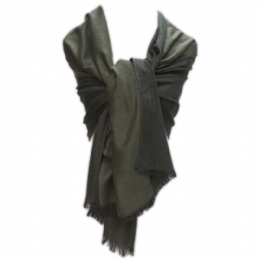 Two-coloured wide unisex soft scarf