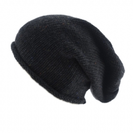 Μακρύς unisex σκούφος με πολύχρωμη μελανζέ πλέξη