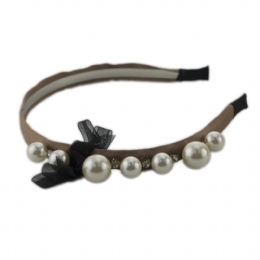 Στέκα μαλλιών με πέρλες και κρύσταλλα