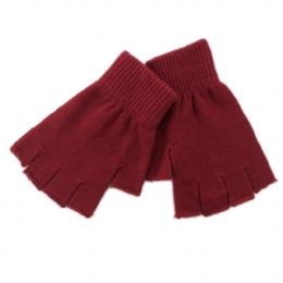 Unisex μονόχρωμα γάντια με κομμένα δάχτυλα