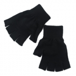 Unisex μονόχρωμα γάντια με κομμένα δάχτυλα