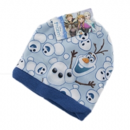 Παιδικός fleece σκούφος Frozen - Olaf με πλεκτή επένδυση