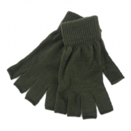 Unisex μονόχρωμα γάντια με κομμένα δάχτυλα 