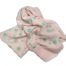 Glitter roses wide scarf