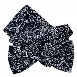 Ασπρόμαυρο παπιγιόν με Paisley print σχέδια