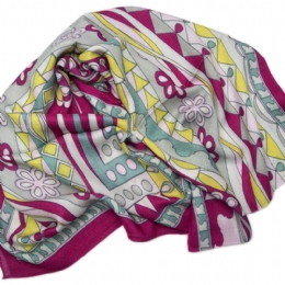 Ιταλικό φουλάρι με modal και linear print