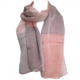 Ιταλικό βαμβακερό παστέλ φουλάρι με modal λεπτές ρίγες