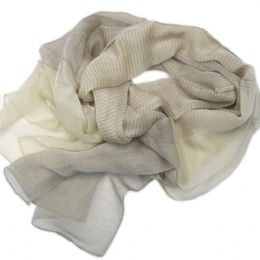 Ιταλικό βαμβακερό παστέλ φουλάρι με modal λεπτές ρίγες