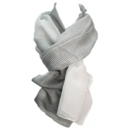 Ιταλικό βαμβακερό παστέλ φουλάρι με modal λεπτές ρίγες