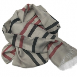 Striped Italian unisex scarf with striped fabric