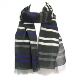 Striped Italian unisex scarf with striped fabric