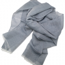 Plain colour unisex Italian scarf with linen