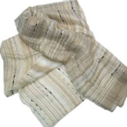 Ιταλικό ριγέ φουλάρι με κομπάκια