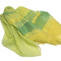 Ιταλικό crashed φουλάρι με φαρδιές ρίγες στις άκρες 